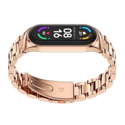 Szíj Mi Bandhoz 9 8 7 6 5 4 3 Metal Correa Mi Band 8 karkötő Opaska Mi Band 7 csuklópánt Pulseira Miband karóra Bend NFC