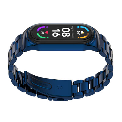 Szíj Mi Bandhoz 9 8 7 6 5 4 3 Metal Correa Mi Band 8 karkötő Opaska Mi Band 7 csuklópánt Pulseira Miband karóra Bend NFC