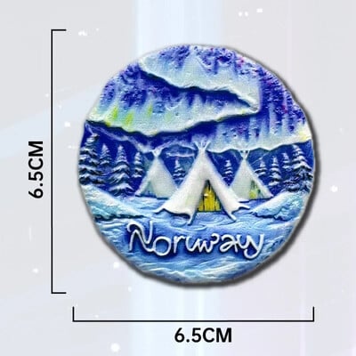 Nórsko, suveníry, magnety na chladničku zo severnej Európy, Island, Arktída, Fínsko, polárna žiara, nálepky na chladničku, bytové dekorácie, svadobné darčeky