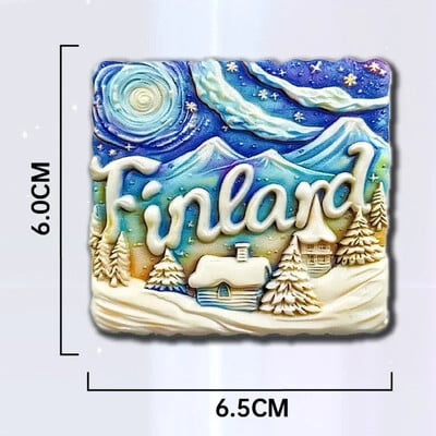 Nórsko, suveníry, magnety na chladničku zo severnej Európy, Island, Arktída, Fínsko, polárna žiara, nálepky na chladničku, bytové dekorácie, svadobné darčeky