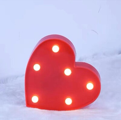 Rožinė romantiška prabangi LED lemputė 6,3 colio rožinė dekoratyvinė abėcėlės numerio lemputė su baterijomis maitinamos Kalėdinės dekoratyvinės šviesos vestuvės