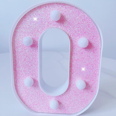 Rožinė romantiška prabangi LED lemputė 6,3 colio rožinė dekoratyvinė abėcėlės numerio lemputė su baterijomis maitinamos Kalėdinės dekoratyvinės šviesos vestuvės