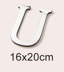 Μεγάλο μέγεθος 20cm Gold & Sivler 3D Ακρυλικός Επιφάνεια Καθρέφτη Αγγλικά γράμματα Αυτοκόλλητα τοίχου Διακόσμηση σπιτιού Αυτοκόλλητα τοίχου Alphabet Art Τοιχογραφία