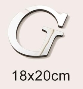 Μεγάλο μέγεθος 20cm Gold & Sivler 3D Ακρυλικός Επιφάνεια Καθρέφτη Αγγλικά γράμματα Αυτοκόλλητα τοίχου Διακόσμηση σπιτιού Αυτοκόλλητα τοίχου Alphabet Art Τοιχογραφία