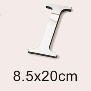 Μεγάλο μέγεθος 20cm Gold & Sivler 3D Ακρυλικός Επιφάνεια Καθρέφτη Αγγλικά γράμματα Αυτοκόλλητα τοίχου Διακόσμηση σπιτιού Αυτοκόλλητα τοίχου Alphabet Art Τοιχογραφία