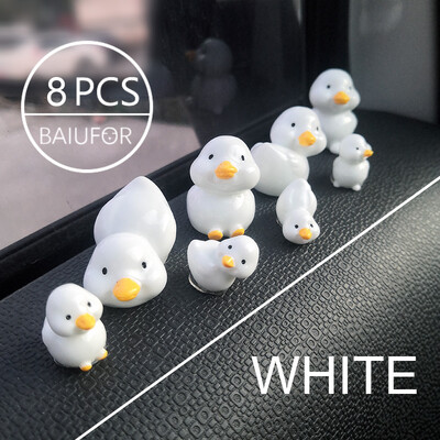 BAIUFOR Pește Frunze de lotus Set de rață de desene animate Terariu Acvariu Figurine DIY Zână Grădină Rezervor de pește Peisaj Decor miniatural