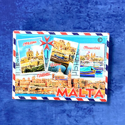 Maltos suvenyrai, plytelės, žemėlapiai, architektūriniai peizažai, 3D šaldytuvo magnetai, meno ir amatų dovanų kolekcija iš maždaug