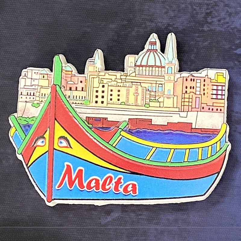 Maltos suvenyrai, plytelės, žemėlapiai, architektūriniai peizažai, 3D šaldytuvo magnetai, meno ir amatų dovanų kolekcija iš maždaug