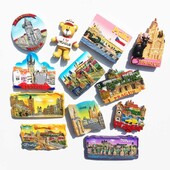 Magnet na chladničku, suveníry, Česká republika, Praha, kultúrna krajina, maskot Prahy, astronomické hodiny, magnety, nálepka, vidiecka dekorácia