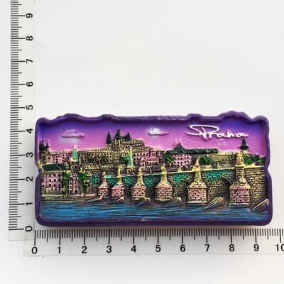 Magnet na chladničku, suveníry, Česká republika, Praha, kultúrna krajina, maskot Prahy, astronomické hodiny, magnety, nálepka, vidiecka dekorácia