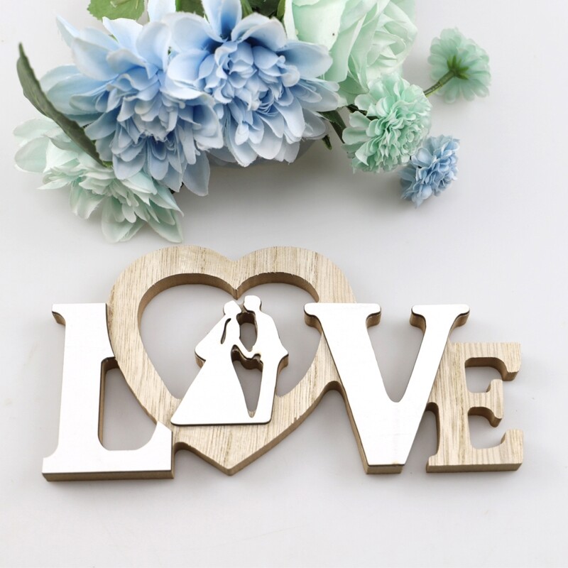 Ornament slová LOVE bytové dekorácie svadobné darčeky pre domáce párty dekorácie