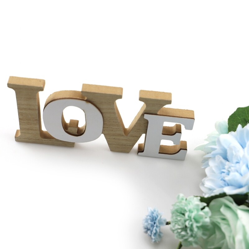 Ornament slová LOVE bytové dekorácie svadobné darčeky pre domáce párty dekorácie