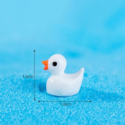 50/100 ks DIY drobné figúrky kačiek mini živicové kačky pre domácu hru mikro krajinka + domček pre bábiky DIY akvárium dekorácia