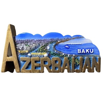 Azerbajdzsán Hűtőmatricák Baku Hűtőmágnesek Közép-Ázsia Utazás Ajándéktárgyak Esküvői Ajándékok Fotó Fali Mágneses matricák