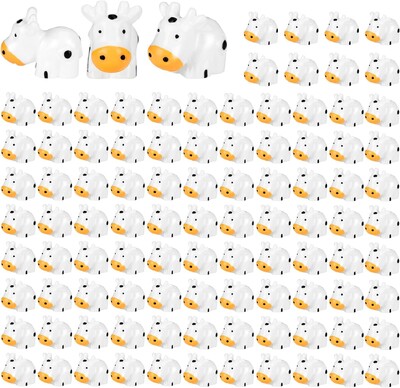 Μίνι ειδώλια αγελάδας 100 τμχ Ρητίνη μινιατούρα αγελάδας για ζώα αγελάδας στον κήπο του σπιτιού Μοντέλο Moss Landscape DIY Craft Accessories