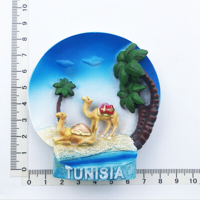 Afrika Tunisko 3D magnety na chladničku, cestovný ruch, suvenír, magnety na chladničku, nálepky, kolekcia remeselných výrobkov, darčekové dekorácie