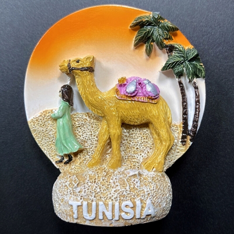Afrika Tunisko 3D magnety na chladničku, cestovný ruch, suvenír, magnety na chladničku, nálepky, kolekcia remeselných výrobkov, darčekové dekorácie