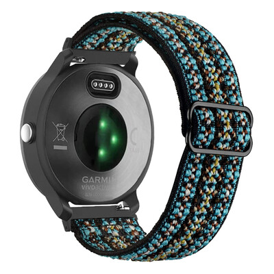 Elastne nailon Garmin Vivoactive 5 4 3 rihmaga Forerunner 245 255S 265 kellarihm Venu Plus 3 2 sq randmekäevõru
