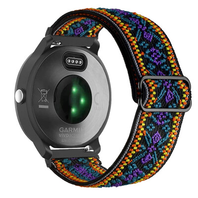 Elastne nailon Garmin Vivoactive 5 4 3 rihmaga Forerunner 245 255S 265 kellarihm Venu Plus 3 2 sq randmekäevõru