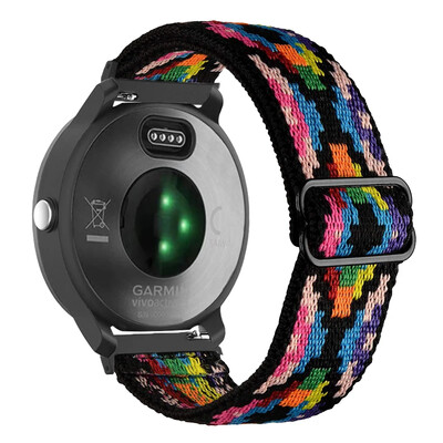 Elastne nailon Garmin Vivoactive 5 4 3 rihmaga Forerunner 245 255S 265 kellarihm Venu Plus 3 2 sq randmekäevõru