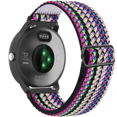 Elastne nailon Garmin Vivoactive 5 4 3 rihmaga Forerunner 245 255S 265 kellarihm Venu Plus 3 2 sq randmekäevõru