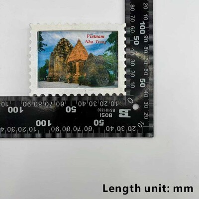 Vietnamské nálepky na chladničku, cestovné suveníry, trojrozmerný dekoratívny artefakt, živica, ručne maľovaný magnet, darček k narodeninám