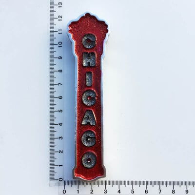 Chicago, USA Ručne maľované 3D magnety na chladničku Turistické suveníry Magnetické nálepky na chladničku