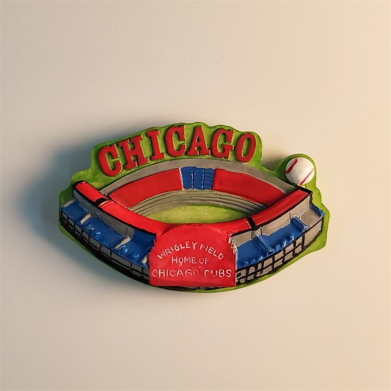 Chicago, USA Ručne maľované 3D magnety na chladničku Turistické suveníry Magnetické nálepky na chladničku