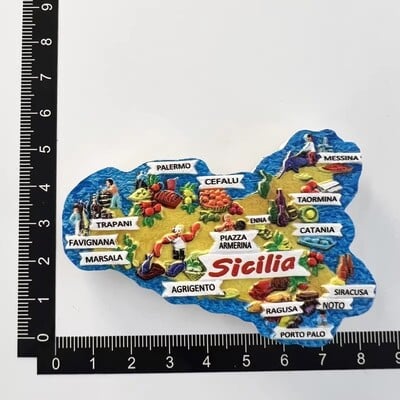 Taliansko Magnety na chladničku Lago di Garda Sicília Lago Como Verona Taormina Cestovné suveníry Dekorácie do domácnosti Nálepky na chladničku Darčeky