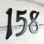 1 ks 4" 101 mm kovové číslo domu z čiernej hliníkovej zliatiny, číslo a písmeno, číslo dverí, poštová schránka, adresa, vonkajšia tabuľka s číslom domu #0-9