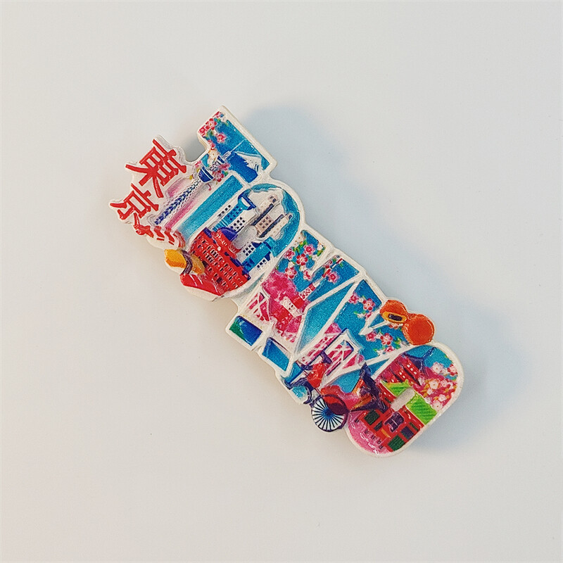 Japonsko, Tokio, Tokijská veža, pamiatky, 3D stereoskopický obraz, remeslá, cestovná spomienka, dekorácia do domu, vtipný magnet.