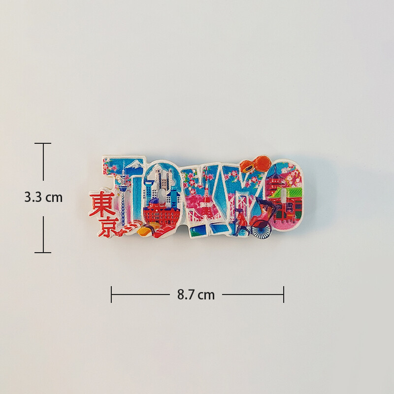 Japonsko, Tokio, Tokijská veža, pamiatky, 3D stereoskopický obraz, remeslá, cestovná spomienka, dekorácia do domu, vtipný magnet.
