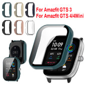 Edzett üveg+óra tok Amazfit GTS 4 GTS4 Mini képernyővédő fóliához, lökhárító Huami Amazfit GTS 3 tokhoz Tartozékok
