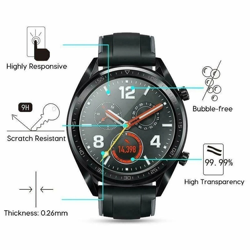 Tvrdené sklo pre Huawei Watch GT 2 3 GT2 GT3 Pro 46mm GT Runner Smartwatch Ochranná fólia odolná voči výbuchu, príslušenstvo