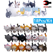 9/18 vnt Mini mielas katės papuošalas Kawaii kačiuko figūrėlės gimtadienio dovanoms Namų dekoras Automobilio interjeras Stalinis modelis Sodo aksesuaras