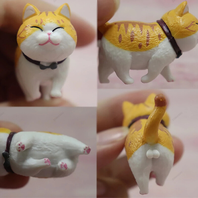 9/18 vnt Mini mielas katės papuošalas Kawaii kačiuko figūrėlės gimtadienio dovanoms Namų dekoras Automobilio interjeras Stalinis modelis Sodo aksesuaras