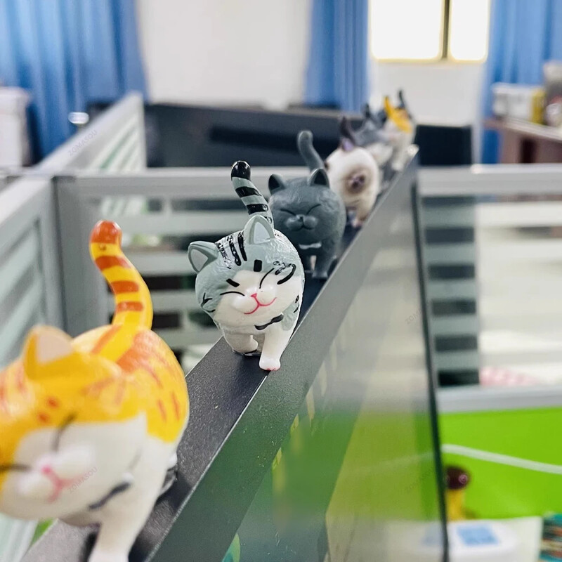 9/18 vnt Mini mielas katės papuošalas Kawaii kačiuko figūrėlės gimtadienio dovanoms Namų dekoras Automobilio interjeras Stalinis modelis Sodo aksesuaras