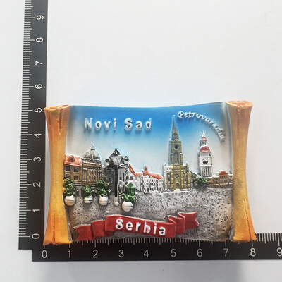 Európa Srbsko Hlavné mesto Belehrad Magnet Turistické suveníry Magnetické nálepky na chladničku Dekoračné predmety Cestovné darčeky