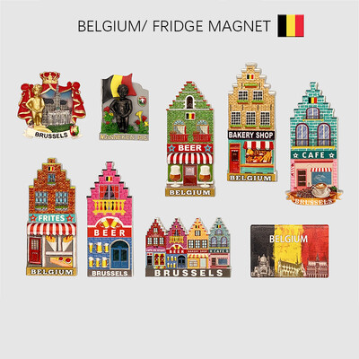 Živicový magnet na chladničku Brusel Belgicko Kreatívne suveníry Dekorácia Magnetická nálepka na chladničku Dekorácia domácnosti