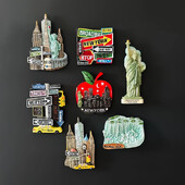 Živicová magnetická nálepka na chladničku Kreatívny magnet na chladničku v New Yorku Turistická dekorácia domácnosti Americká magnetická nálepka na chladničku