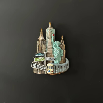 Živicová magnetická nálepka na chladničku Kreatívny magnet na chladničku v New Yorku Turistická dekorácia domácnosti Americká magnetická nálepka na chladničku