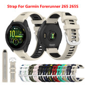 Νέα ζώνη ρολογιού 18 20 22 χιλιοστών για Garmin Forerunner 265 255 βραχιόλι επίσημη αγκράφα για Forerunner 255s 265s 245 645 55 158