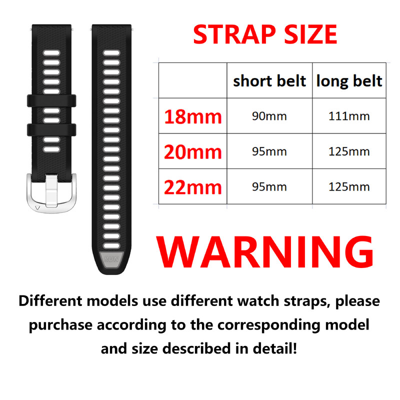 Νέα ζώνη ρολογιού 18 20 22 χιλιοστών για Garmin Forerunner 265 255 βραχιόλι επίσημη αγκράφα για Forerunner 255s 265s 245 645 55 158