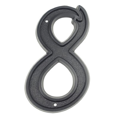 1 vnt 5,5 colio 139 mm didelis namo numeris juodas ABS plastikinių durų numeris pašto dėžutės adreso ženklas Lauko namo numeris #0-9