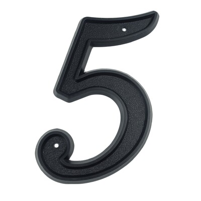 1 vnt 5,5 colio 139 mm didelis namo numeris juodas ABS plastikinių durų numeris pašto dėžutės adreso ženklas Lauko namo numeris #0-9