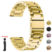 Rýchloupínací remienok na hodinky z nehrdzavejúcej ocele 18 mm 20 mm 22 mm 24 mm pre Samsung Galaxy Watch 6/5/4/3 pre Huawei Watch GT 2 3