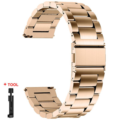 Rýchloupínací remienok na hodinky z nehrdzavejúcej ocele 18 mm 20 mm 22 mm 24 mm pre Samsung Galaxy Watch 6/5/4/3 pre Huawei Watch GT 2 3
