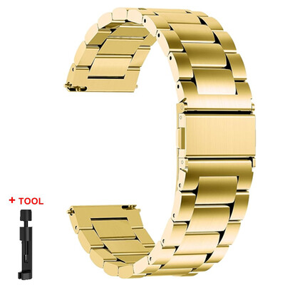 Rýchloupínací remienok na hodinky z nehrdzavejúcej ocele 18 mm 20 mm 22 mm 24 mm pre Samsung Galaxy Watch 6/5/4/3 pre Huawei Watch GT 2 3