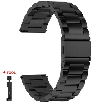 Rýchloupínací remienok na hodinky z nehrdzavejúcej ocele 18 mm 20 mm 22 mm 24 mm pre Samsung Galaxy Watch 6/5/4/3 pre Huawei Watch GT 2 3