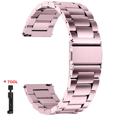 Rýchloupínací remienok na hodinky z nehrdzavejúcej ocele 18 mm 20 mm 22 mm 24 mm pre Samsung Galaxy Watch 6/5/4/3 pre Huawei Watch GT 2 3